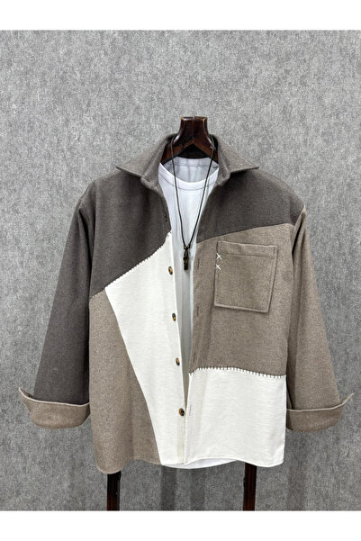 FıttingRoom Oversized Picasso Cotton Cashmere Shirt