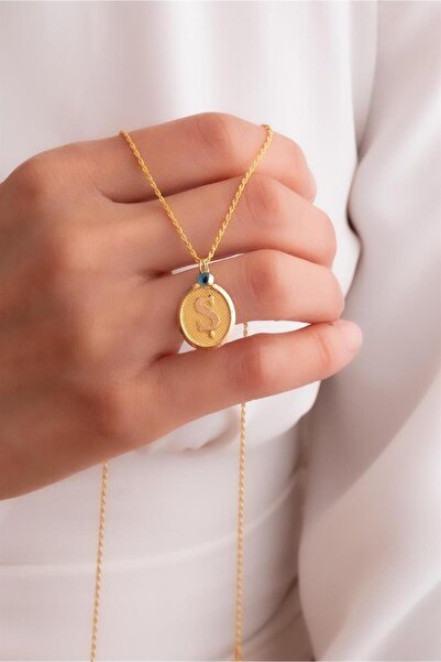 Nurgül Özen Jewelry Altın Nostaljik Ş Harfi 14 Ayar Kolye Ucu