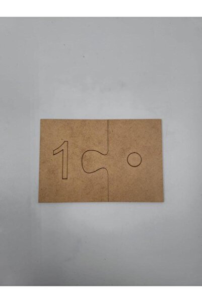 Mu Art Ahşap 10 قطع من بطاقات الأرقام الخشبية الذكية، لعبة مطابقة، مواد تعليم...