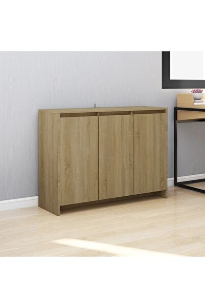 vidaxl Sideboard Sonoma Oak 102x33x75 cm Engineered Wood