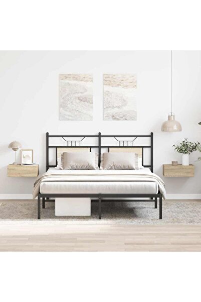 vidaxl Floating Nightstands 2 pcs Sonoma Oak 40x30x15 cm Engineered Wood