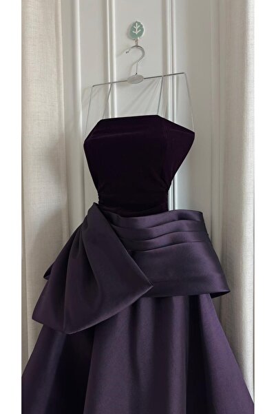 Maliha Fashion Velvet Rose Evening Dress