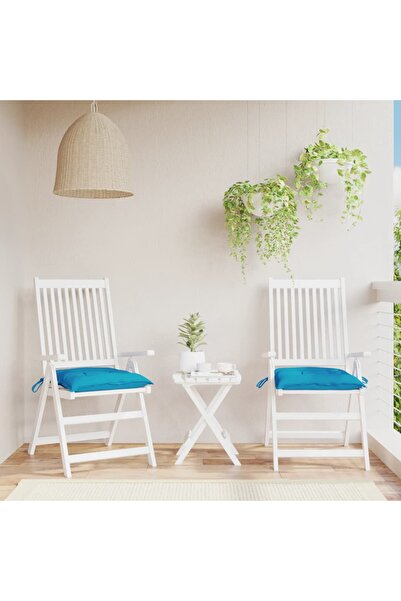 vidaxl Chair Cushions 2 pcs Light Blue 40x40x7 cm Oxford Fabric