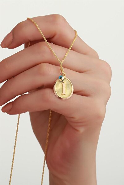 Nurgül Özen Jewelry Altın Nostaljik İ Harfi 14 Ayar Kolye Ucu