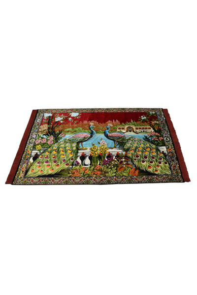 Kilim Antik Malikane Tasvirli Tavus Kuşlu Sülünlü Temalı Duvar Halısı 0845 - ...