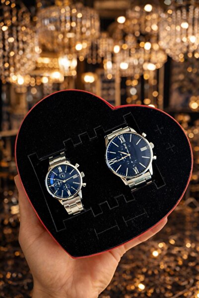 LOOQ Kalpli Kutusunda Sevgili Kombin Erkek & Kadın Kol Saati