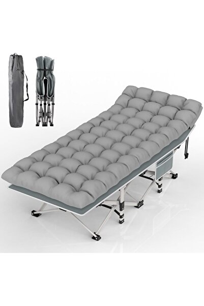 Snooe سرير تخييم خارجي، سرير قابل للطي بسيط، سرير مرافق، سرير لشخص واحد، سرير...