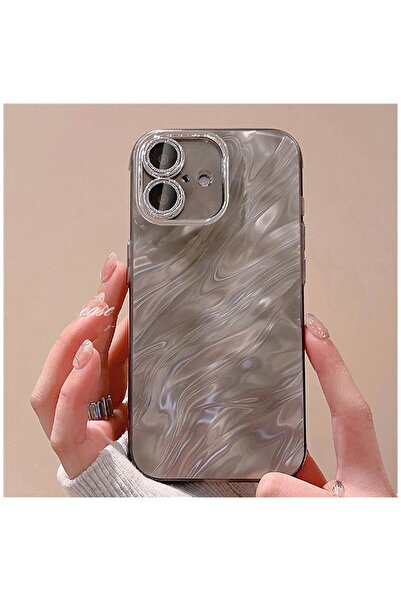 Pro Aksesuar iPhone 17 Compatible Case Shiny Wavy Silicone Case Black