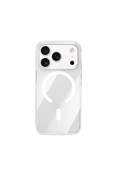 Zebana Apple iPhone 17 Pro Max Uyumlu Kılıf Şeffaf Silikon Kılıf (Kablosuz Şa...