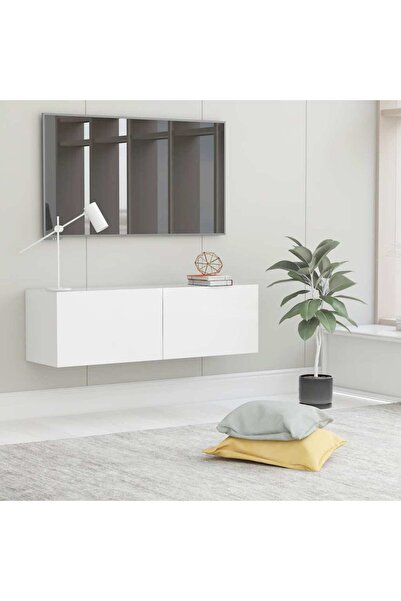 vidaxl TV Cabinet White 100x30x30 cm Engineered Wood
