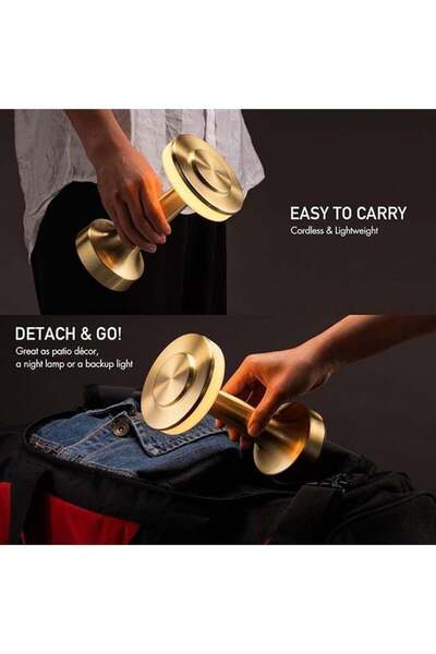 Arabest Portable LED Table Lamp, 3 Color Rechargeable Desk Lamp with Touch Se...