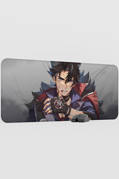 mousepad bastir Wriothesley Genshin Impact Anime Gacha V1 - 90X40 XXL Gaming ...
