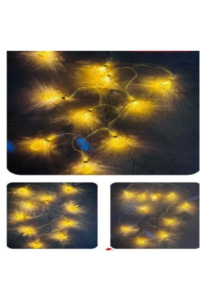 genernic سلك إضاءة مزود بـ 100 مصباح LED أصفر