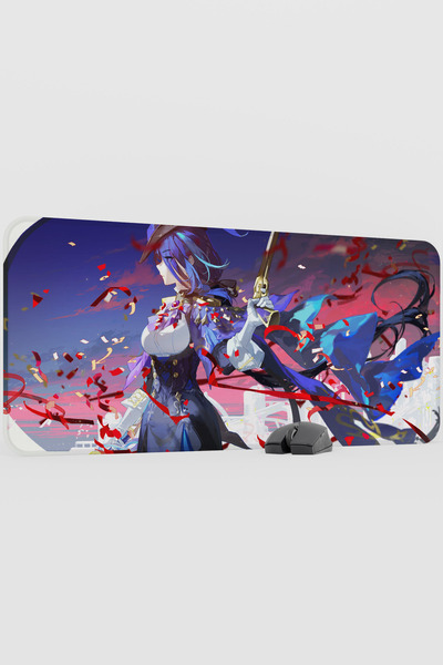 mousepad bastir Clorinde Genshin Impact Anime Gacha V4 - 90X40 XXL Gaming Mou...