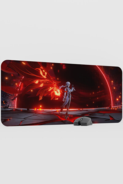 mousepad bastir Arlecchino Genshin Impact Anime Gacha V4 - 90X40 XXL Gaming M...