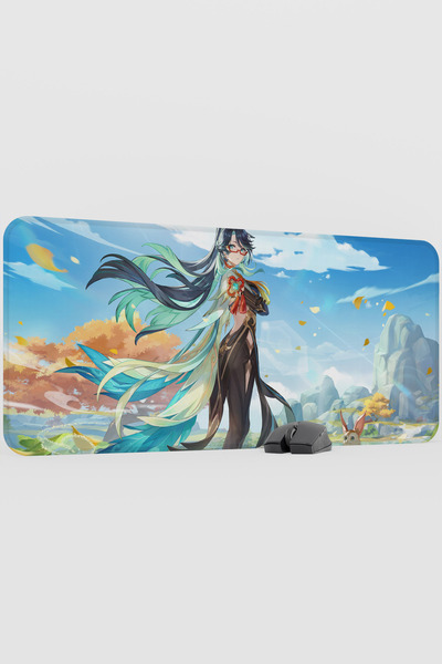 mousepad bastir Xianyun Genshin Impact Anime Gacha V3 - 90X40 XXL Gaming Mous...