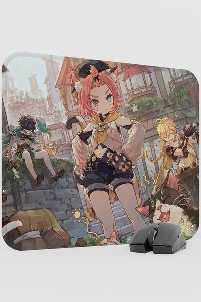 mousepad bastir لوحة ماوس الألعاب داينا جنشن إمباكت أنيمي غاشا V1 - 48×40 XL