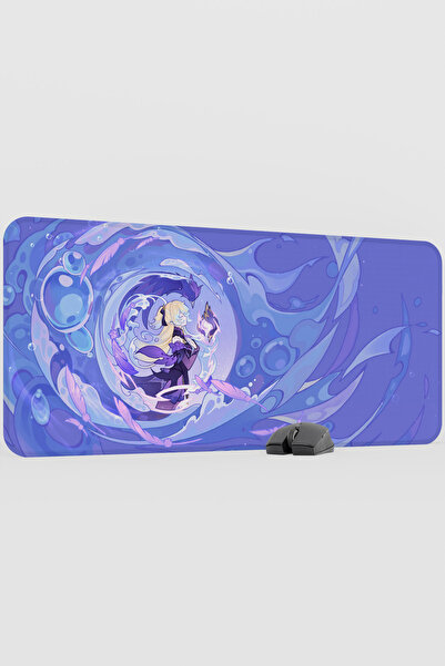 mousepad bastir Fischl Genshin Impact Anime Gacha V2 - 90X40 XXL Gaming Mouse...