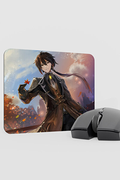 mousepad bastir Zhongli Genshin Impact Anime Gacha V5 - 22X18 Gaming Mouse Pa...