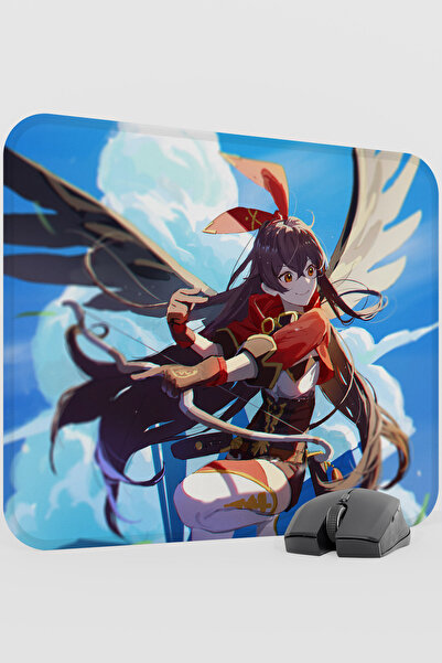 mousepad bastir Amber Genshin Impact Anime Gacha V3 - 48X40 XL Gaming Mouse P...