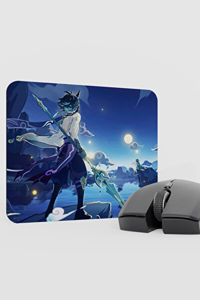 mousepad bastir Xiao Genshin Impact Anime Gacha V1 - 22X18 Gaming Mouse Pad M...