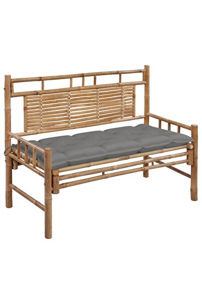 vidaxl Garden Bench with Cushion 120 cm Bamboo