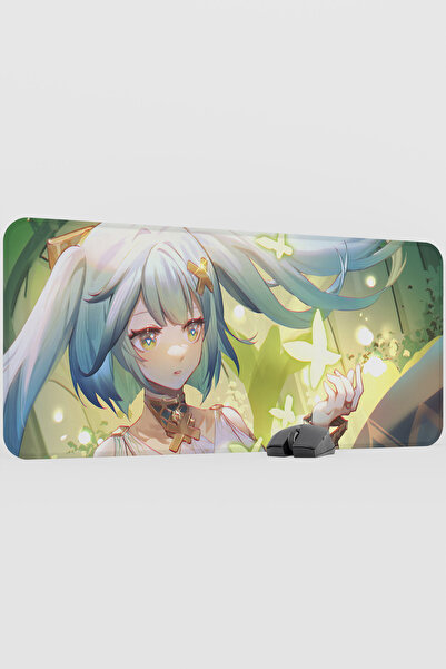 mousepad bastir لوحة ماوس ألعاب فاروزان جينشين إمباكت أنيمي غاتشا V2 - مقاس 9...