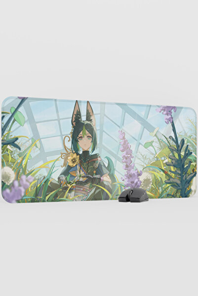 mousepad bastir Tighnari Genshin Impact Anime Gacha V3 - 90X40 XXL Gaming Mou...