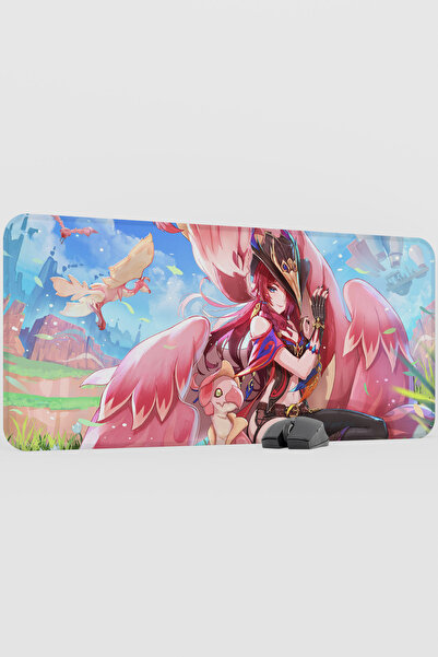 mousepad bastir Chasca Genshin Impact Anime Gacha V5 - 90X40 XXL Gaming Mouse...