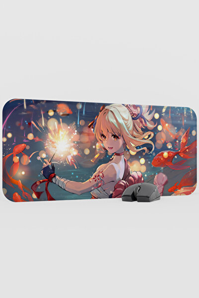 mousepad bastir لوحة ماوس ألعاب يويميا جينشين إمباكت أنيمي غاتشا V2 - 70×30 س...