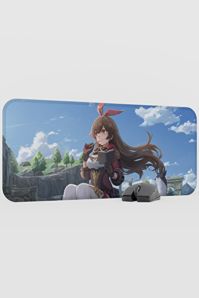 mousepad bastir Amber Genshin Impact Anime Gacha V1 - 70X30 XL Gaming Mouse P...