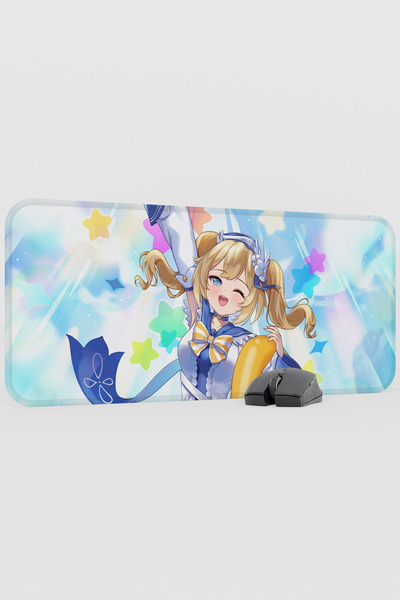 mousepad bastir Barbara Genshin Impact Anime Gacha V4 - 70X30 XL Gaming Mouse...