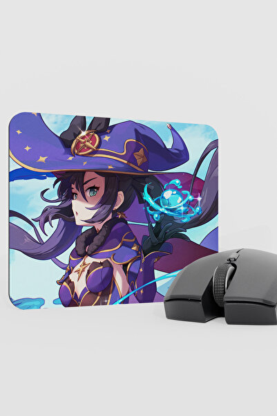 mousepad bastir Mona Genshin Impact Anime Gacha V1 - 22X18 Gaming Mouse Pad M...