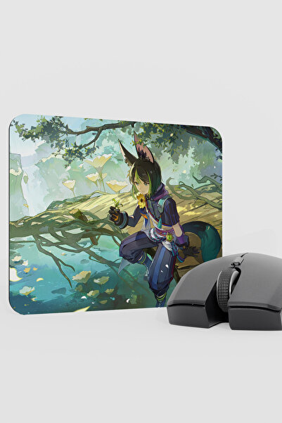 mousepad bastir Tighnari Genshin Impact Anime Gacha V4 - 22X18 Gaming Mouse P...