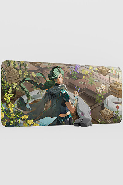 mousepad bastir Baizhu Genshin Impact Anime Gacha V4 - 90X40 XXL Gaming Mouse...