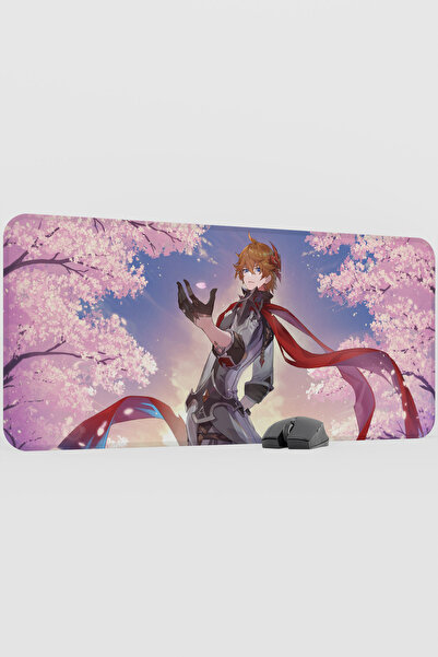 mousepad bastir Childe Genshin Impact Anime Gacha V4 - 90X40 XXL Gaming Mouse...