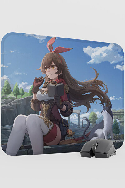 mousepad bastir Amber Genshin Impact Anime Gacha V1 - 48X40 XL Gaming Mouse P...