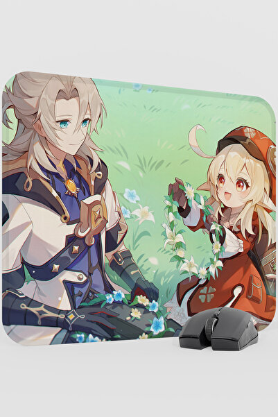 mousepad bastir Albedo Genshin Impact Anime Gacha V4 - 48X40 XL Gaming Mouse ...