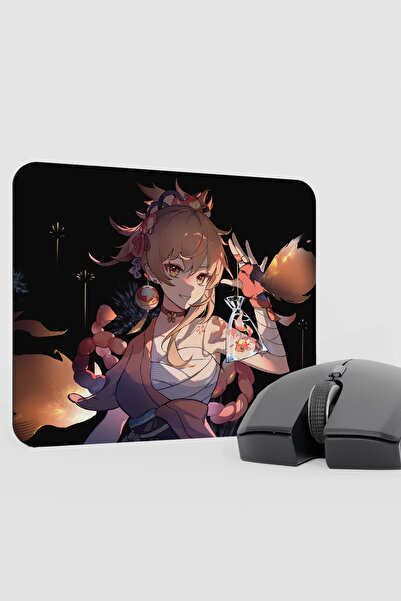 mousepad bastir Yoimiya Genshin Impact Anime Gacha V5 - 22X18 Gaming Mouse Pa...