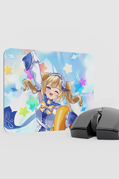 mousepad bastir Barbara Genshin Impact Anime Gacha V4 - 22X18 Gaming Mouse Pa...