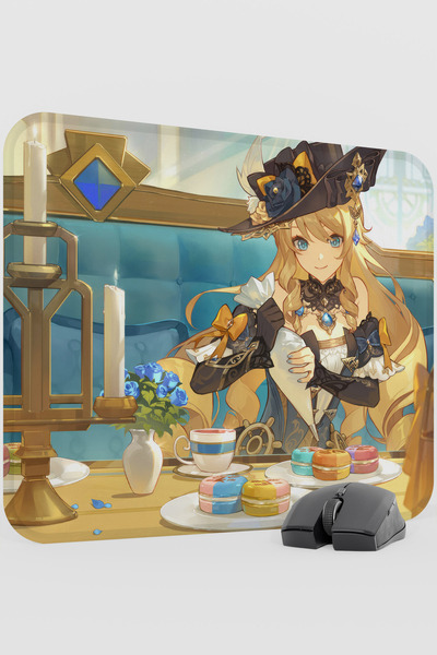 mousepad bastir Navia Genshin Impact Anime Gacha V2 - 48X40 XL Gaming Mouse P...