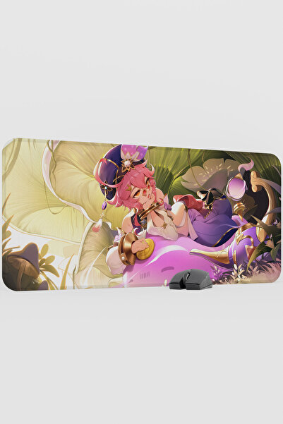 mousepad bastir لوحة ماوس ألعاب دوري جينشين إمباكت أنيمي غاشا V1 - مقاس 90×40...