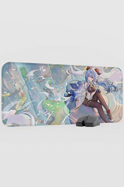 mousepad bastir Ganyu Genshin Impact Anime Gacha V5 - 70X30 XL Gaming Mouse P...