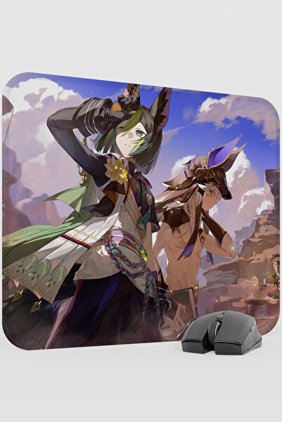 mousepad bastir Tighnari Genshin Impact Anime Gacha V5 - 48X40 XL Gaming Mous...