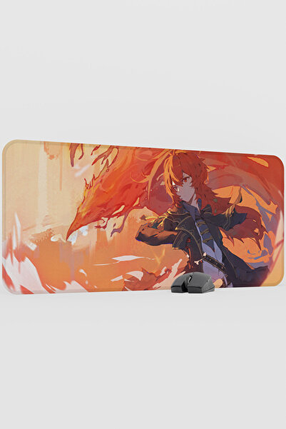 mousepad bastir لوحة ماوس ألعاب كبيرة الحجم من ديلوك جينشين إمباكت - مقاس 90×...