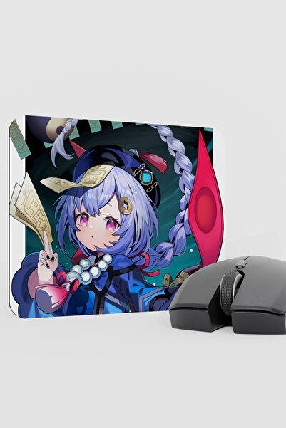 mousepad bastir Qiqi Genshin Impact Anime Gacha V2 - 22X18 Gaming Mouse Pad M...
