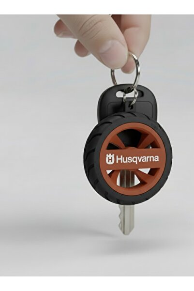 Ümraniye3d Husqvarna Compatible Premium Wheel Design Car Keychain