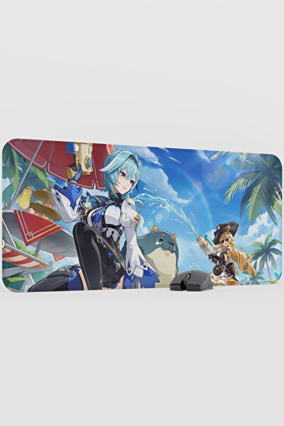 mousepad bastir Eula Genshin Impact Anime Gacha V3 - 90X40 XXL Gaming Mouse P...