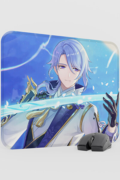 mousepad bastir Ayato Genshin Impact Anime Gacha V3 - 48X40 XL Gaming Mouse P...