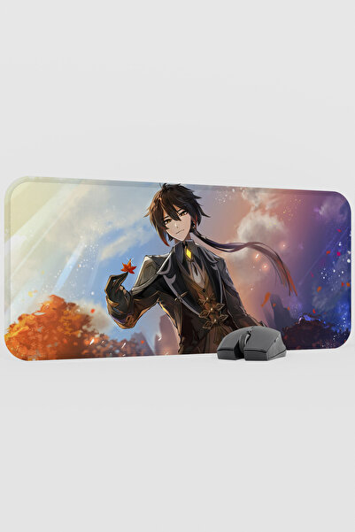 mousepad bastir Zhongli Genshin Impact Anime Gacha V5 - 70X30 XL Gaming Mouse...